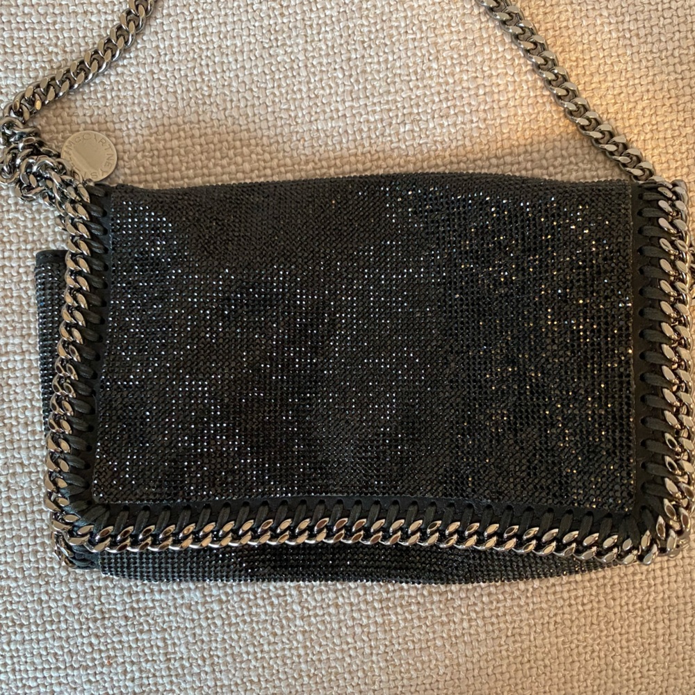 Stella McCartney Black Mini Falabella Chain Shoulder Bag